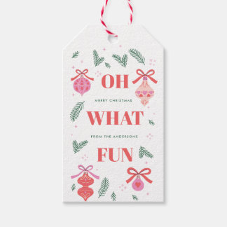 Étiquette de cadeau de Noël Fantaisiste Oh Quelle
