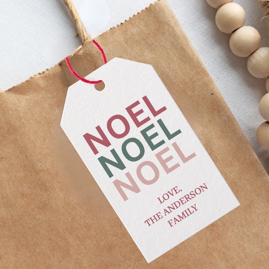 Étiquette de cadeau de Noël festive