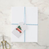 Étiquette de cadeau de Noël - Festive (Avec de laficelle)