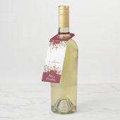 Étiquette de cadeau de Noël Fleur de Noël aquarell (Incliné)