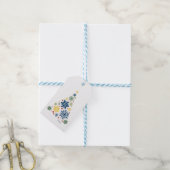 Étiquette de cadeau de Noël | Flocon de neige d'ar (Avec de laficelle)