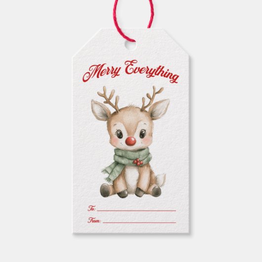 Étiquette de cadeau de Noël « Joyeux Tout » (Devant)