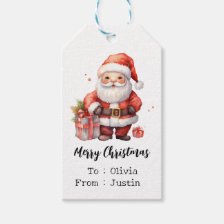 Étiquette de cadeau de Noël personnalisée avec le