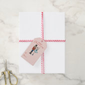 Étiquette de cadeau de Noël Pink Nutcracker Ballet (Avec de la ficelle)