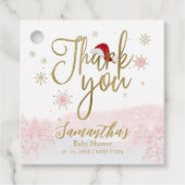Étiquette de cadeau de Noël pour bébé fille Santa (Devant)