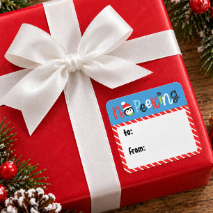 Étiquette de cadeau de Noël pour enfants mignonne 
