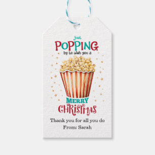 Étiquette de cadeau de Noël pour enseignant au pop