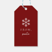 Étiquette de cadeau de Noël rouge (Dos)