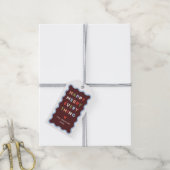Étiquette de cadeau de Noël rouge joyeuse festive (Avec de la ficelle)