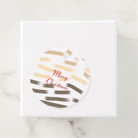 Étiquette de cadeau de Noël simple minimale élégan (En situation)