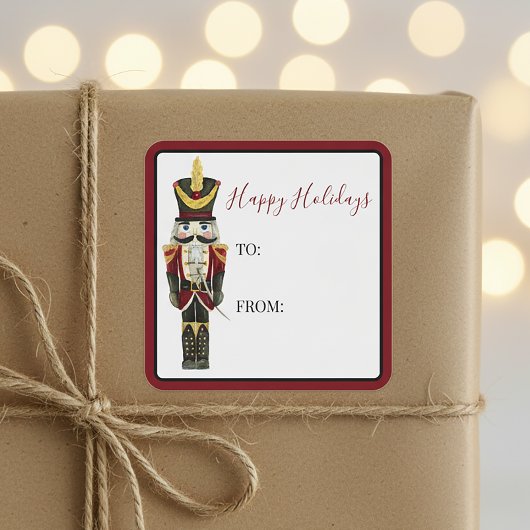Étiquette de cadeau de Noël traditionnelle Joyuses