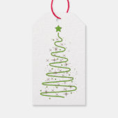Étiquette de cadeau de Noël vert Simple (Dos)