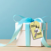 Étiquette de Cadeau de Pâques Lapin Rétro Fleur Po