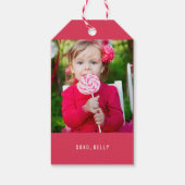 Étiquette de cadeau de photo crantée par amoureux (Dos)