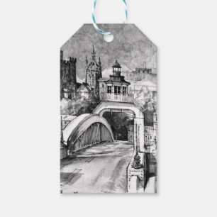 Étiquette de cadeau de pont d'oscillation