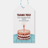 Étiquette de cadeau de remerciement pour gâteau d' (Devant)