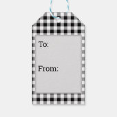 Étiquette de cadeau de renne de Buffalo (Dos)