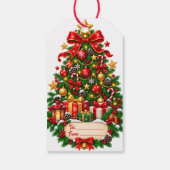 Étiquette de cadeau de sapin de Noël (Dos)