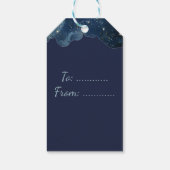 Étiquette de cadeau de shower de bébé Lune Céleste (Dos)