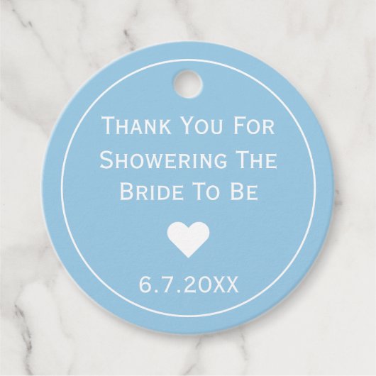 Étiquette de cadeau de shower de mariée (Devant)