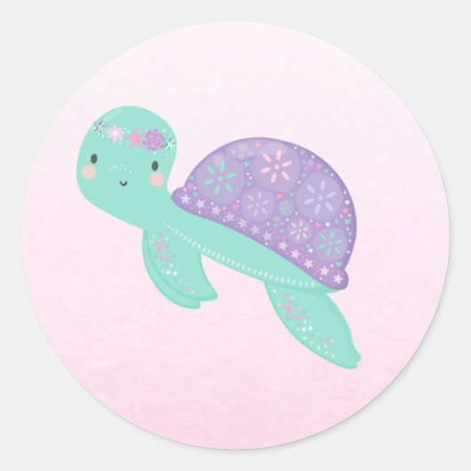 Étiquette de cadeau de sirène sous le joint (Devant)