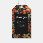 Étiquette de cadeau de soin Rosepaint Rosemaling 6 (Devant)