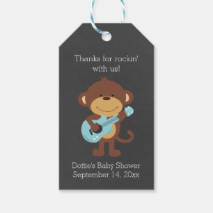 Étiquette de cadeau de tableau de singe de vedett