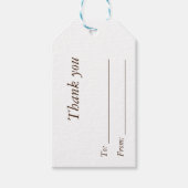 Étiquette de cadeau de Thanksgiving avec motif de  (Devant)