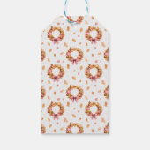 Étiquette de cadeau de Thanksgiving avec motif de  (Dos)