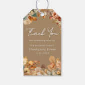 Étiquette de cadeau de Thanksgiving beige caramel  (Devant)