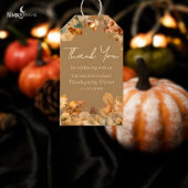 Étiquette de cadeau de Thanksgiving beige caramel 