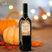 Étiquette de cadeau de Thanksgiving beige clair fl