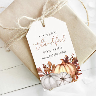 Étiquette de cadeau de Thanksgiving « Énormément r