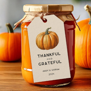 Étiquette de cadeau de Thanksgiving remerciements