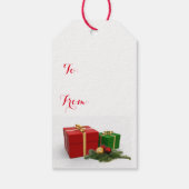Étiquette de cadeau de vacances d'arbre de Noël fe (Dos)