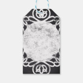 Étiquette de cadeau de vacances élégante de cadre  (Dos)