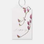 Étiquette de Cadeau de Vigne de Magnolia (Dos)