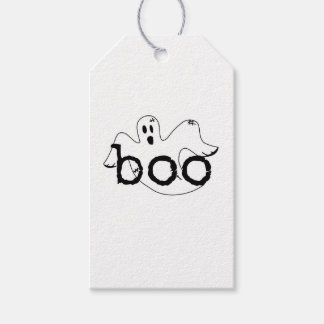 Étiquette de cadeau d'Halloween, Fantôme, Hou