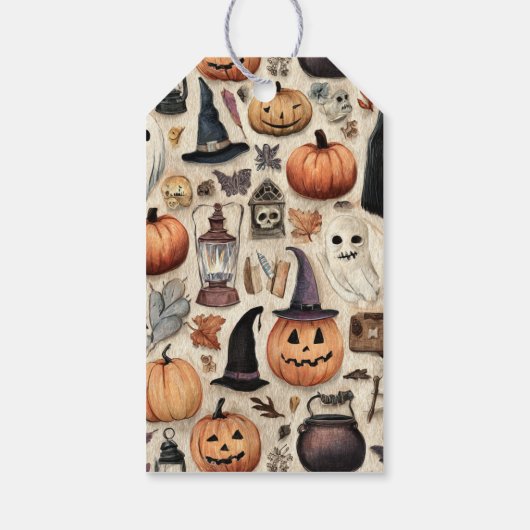 Étiquette de cadeau d'Halloween - Saison effrayant (Dos)