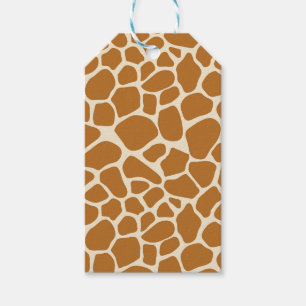 Étiquette de cadeau d'impression de girafe
