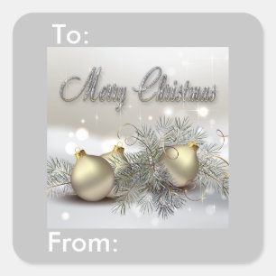 Étiquette de cadeau d'ornements de Noël de