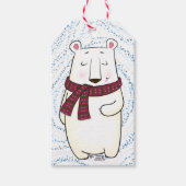 Étiquette de cadeau d'ours polaire (Devant)