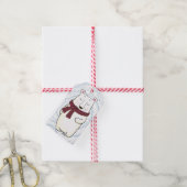 Étiquette de cadeau d'ours polaire (Avec de la ficelle)