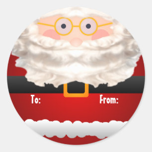 Étiquette de cadeau du père noël