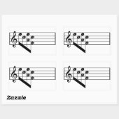 Étiquette De Cadeau Du Personnel De Musique Testez (Feuille)