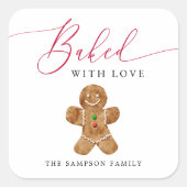 Étiquette De Cadeau Échange De Cookies Cuite Avec  (Devant)