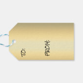 Étiquette de cadeau en or (Dos Horizontal)