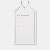 Étiquette de cadeau et de faveur de la fête de l'a (Dos)