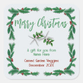 Étiquette de cadeau fait maison pour Noël Étoile d (Devant)