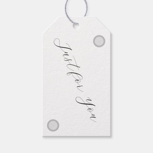Étiquette de cadeau faite main – Rien que pour toi (Devant)